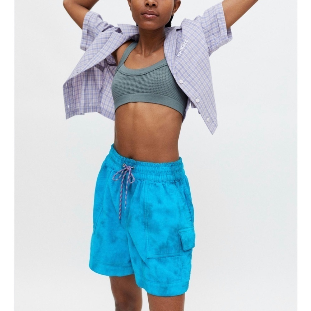 Urban Outfitters BDG Ester Drawstring Cargo Shorts Size XS Blue Corduroy